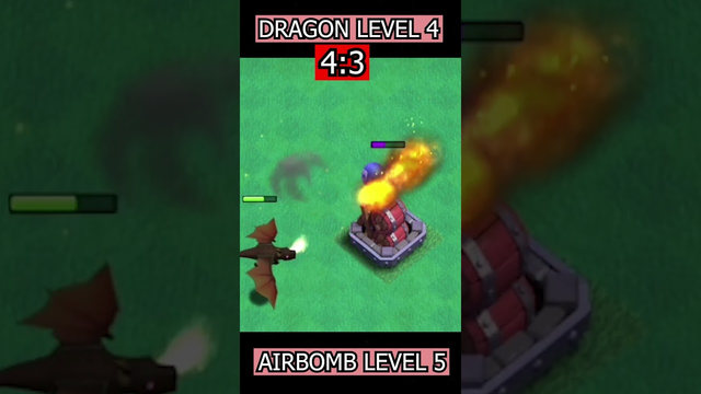 Dragon VS Air-bomb | Who Will Win? Clash of Clans #coc #clashofclans #shorts