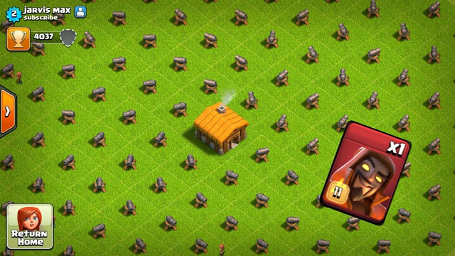1x Super Wizard Vs All Level 1 Cannons In Clash Of Clans