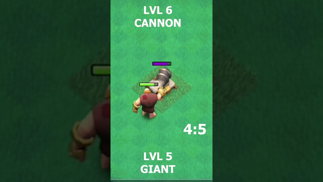 Cannon VS Giant | Clash of Clans #coc #clashofclans #shorts