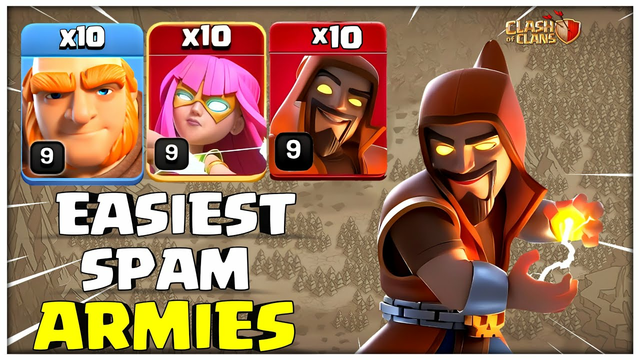 BEST TH12 EASIEST GROUND SPAM ARMY (CLASH OF CLANS)