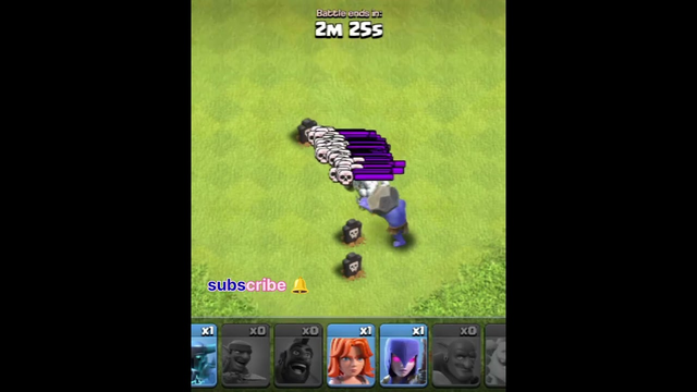 clash of clans bowler vs skeleton trap who will win ##clashofclans #short #shorts