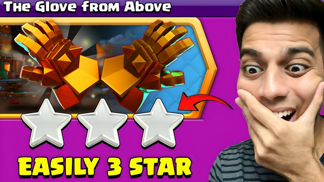 easiest way to 3 star The Glove From Above Challenge (Clash of Clans)
