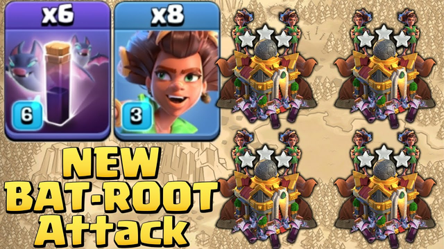 New Bat Spells Root Riders Strategy! Th16 New Way 3 Stars with Root Riders and Bats- Clash Of Clans
