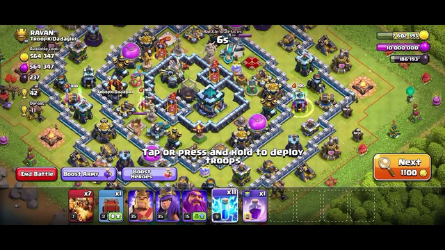 2 attack in Champions League.  Clash of clans.