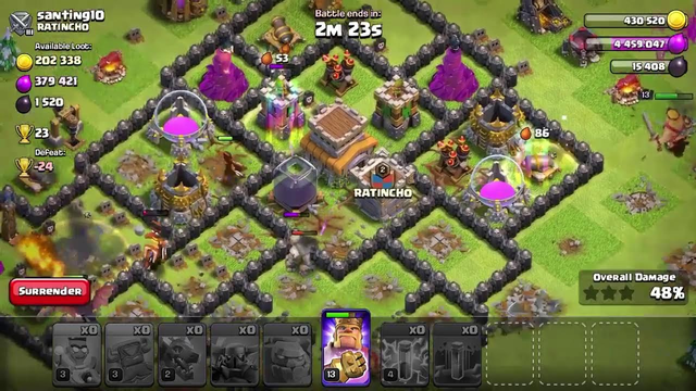 Testing out armies in clash of clans