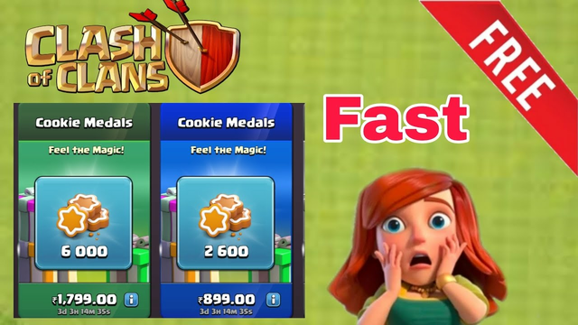 free cookie medal and sweat elexer coc clash of clans