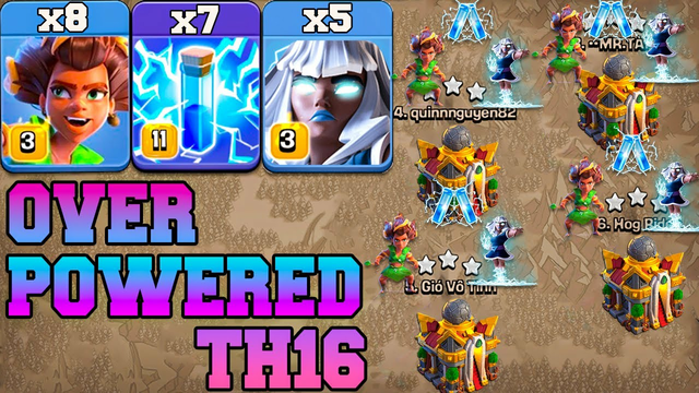 Th16 Attack Strategy With New Root Rider Titan & Zap Spell !! Best Th16 Attack in Clash Of Clans