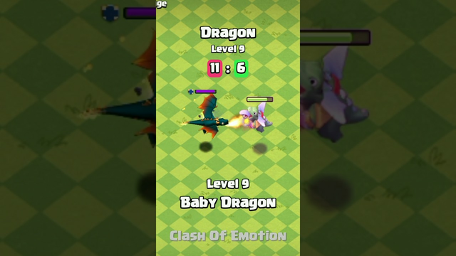 Dragon VS Baby Dragon | Fire vs Fire | Clash Of Clans #shots #clashofclans #coc