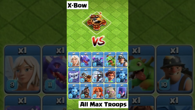 X-Bow Vs All Max Troops Clash Of Clans #coc #cocshorts #clashofclans #clashofclansshorts #sumit007