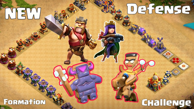 Defense Formation vs New Troops & Heroes - Clash of Clans