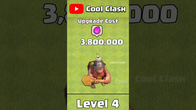 Miner Upgrade Cost Town Hall 16 - Clash of Clans #coc #cocshorts #clashofclans