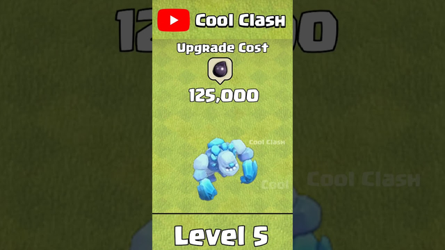 Ice Golem Upgrade Cost Town Hall 16 - Clash of Clans #coc #cocshorts #clashofclans