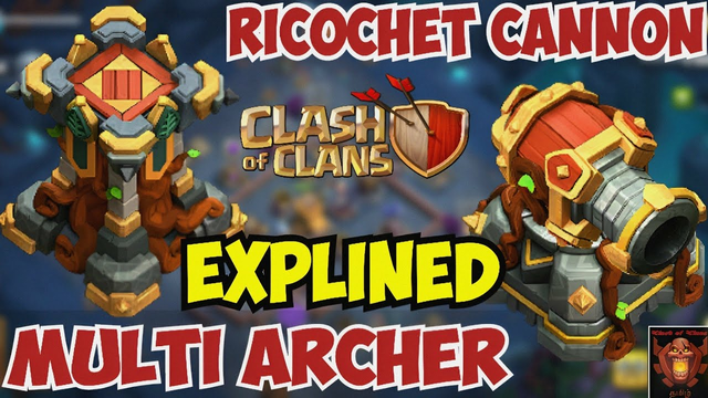 RICOCHET CANNON & MULTI ARCHER TOWER EXPLINED - Clash of clans New Defences #coc #tamil #roadto50k
