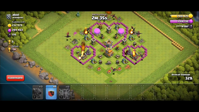 clash of clans game attack th 7