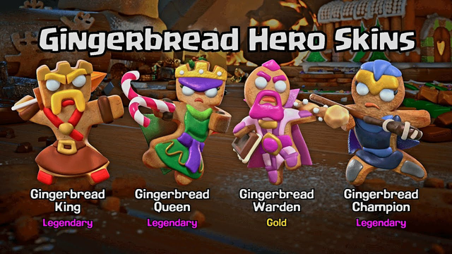 Gingerbread Hero Skins | Clash of Clans