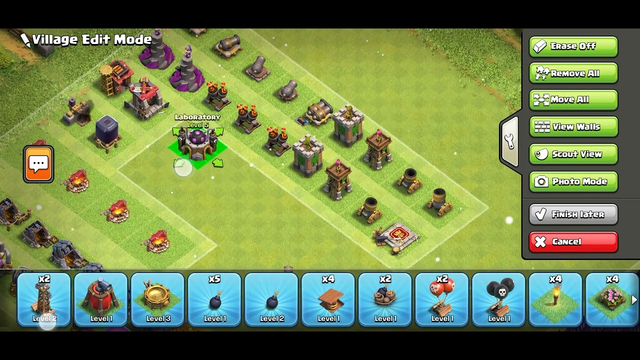 The best base to create in clash of clans for upgrading things one by one.(Progression base)