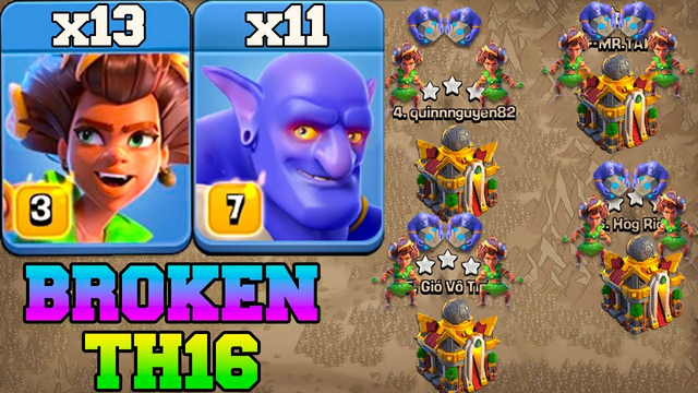 Th16 Attack Strategy With New Root Rider & Bowler !! Best Th16 Attack in Clash Of Clans