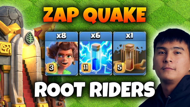 TH16 Attack Strategy | ROOT RIDERS with ZAP QUAKE | Clash of Clans (2023)