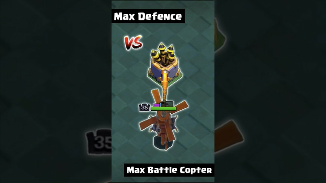 Max Bh Battle Copter Vs Max Defence Clash Of Clans #cocshorts #clashofclansshorts #cocth16 #cocbh10