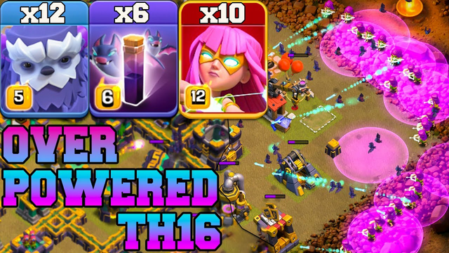 Overpowered Yeti Super Archer Bat Spell Th16 Attack Strategy 2023 !! Clash of Clans Town Hall 16