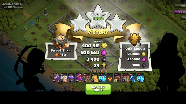 11th Town hall max 3 star attack in clash of clans in vk gaming1