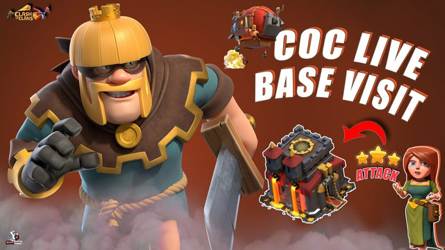 COC LIVE Base Visiting & Tips / Best TH 10 Attacks Live Hindi / clash of clans live stream #coc