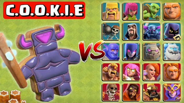 C.O.O.K.I.E vs Normal & Super Troops! | Clash of Clans