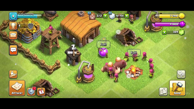 Clash of Clans Day 2 | Barracks Updated to Level 3 |