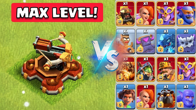 Max X-Bow Vs All Max Troops(Clash Of Clans)