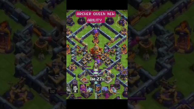 Archer Queen new ability range test in Clash of clans #clashofclans