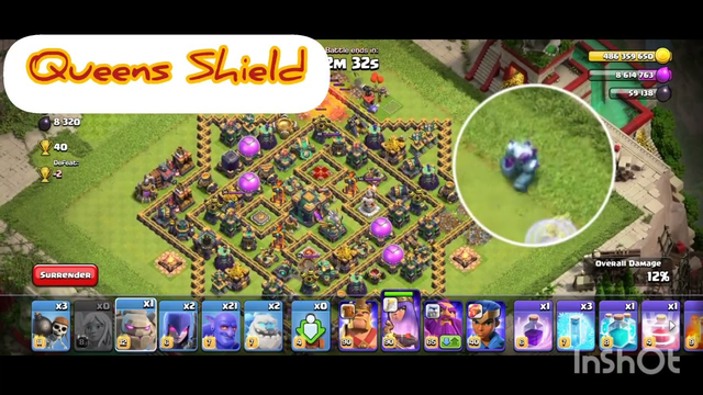 Clash of Clans "Queen Walk and Bowlers destruction". 3 stars in Ground attack.....