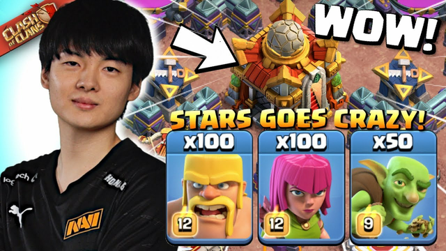 Stars BREAKS Clash with TH16 GOBLIN BARCH 3 Star!!!! Clash of Clans