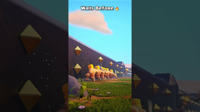 Walls before and now ll Clash of clans ll #clashofclans #coc