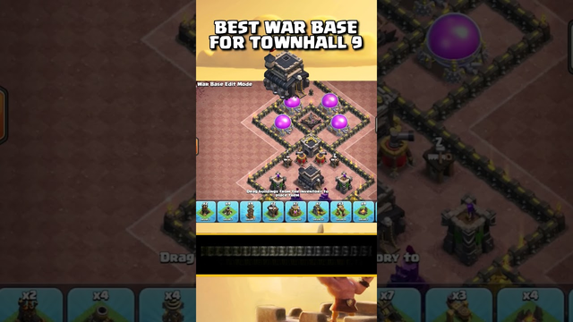 BEST Base for Town Hall 9 in Clash of Clans #clashofclans #coc #clashofclansbases