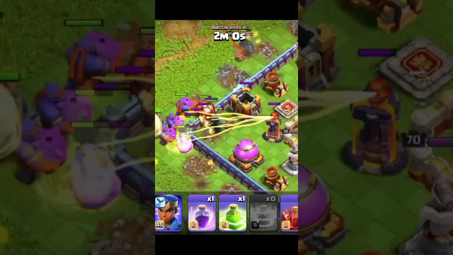 TOWNHALL16 Super Bowler Pekka + Recall Spell With Log Launcher! Attack Strategy #coc #shorts