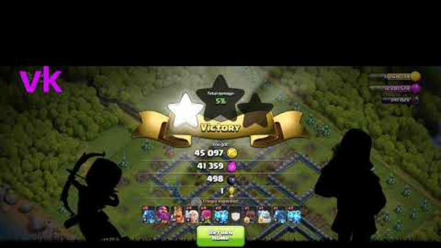 CoC 1 - Clash of clans: Simple attack with electric dragon