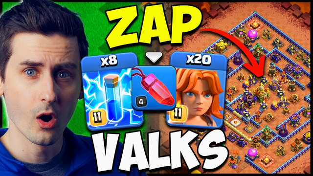 Zap Valks with RAGE GEM is INSANE in Clash of Clans!