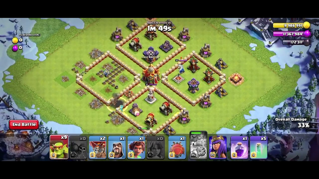 Clash of Clans North boss challenge training without spells