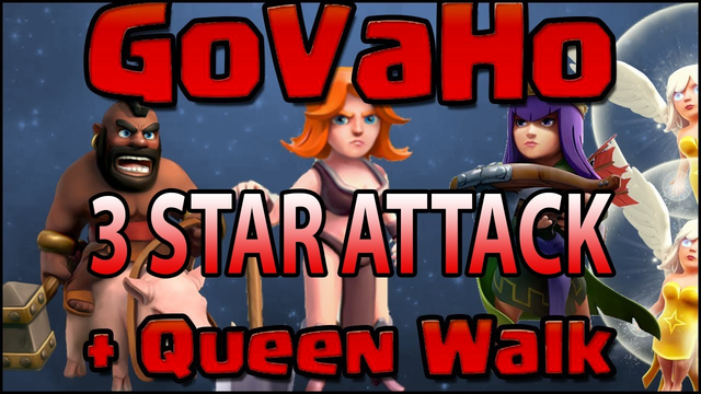 TH9 GoVaHo 3 STAR ATTACK - clash of clans war attack strategy