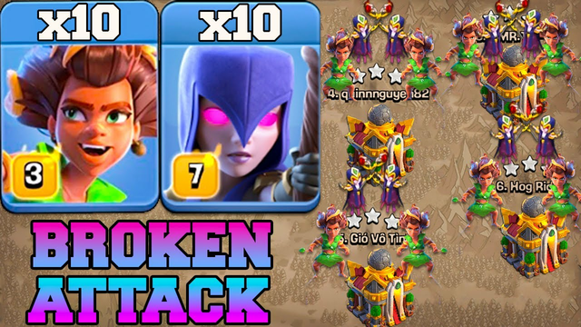 Th16 Attack Strategy With New Root Rider + Witch !! Best Th16 Attack in Clash Of Clans Cwl 2024