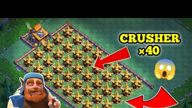CRUSHER X40 Max Vs 100X All Max Level Builder Base Troops | Clash of clans | Coc Games