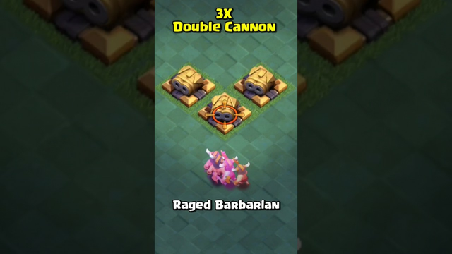 3X Double Cannon Vs Every Max Builder Defense | Clash of clans