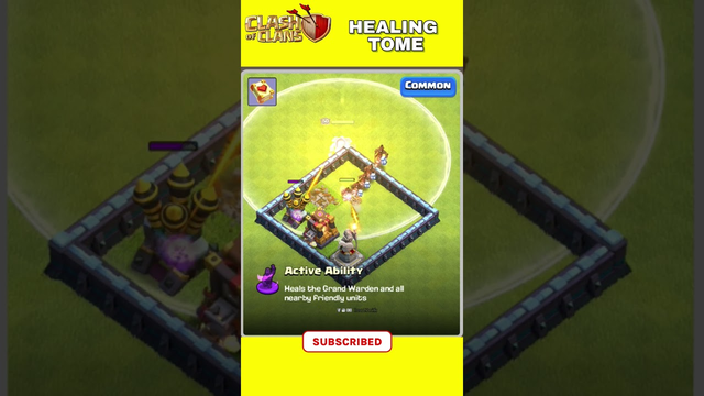Grand Warden New Ability Clash Of Clans #healing_tome #heroability #shorts #clashing #android #coc