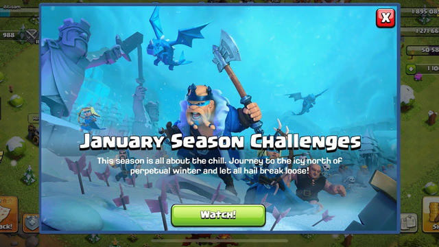 Dragons attack on my base / clash of clans January challenges