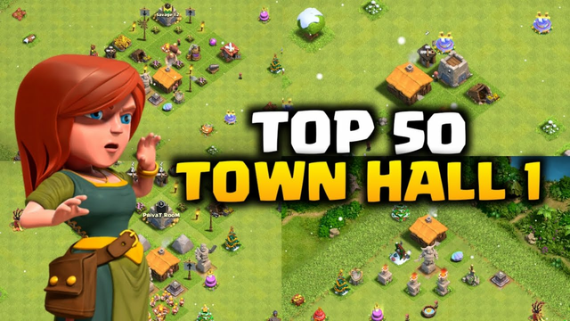 TOP 50 BASE TOWN HALL 1 - Clash of Clans