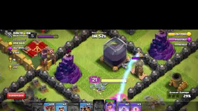 Clash of Clans : Town Hall 9 Queen charge lavaloon || best attack strategy for town hall 9