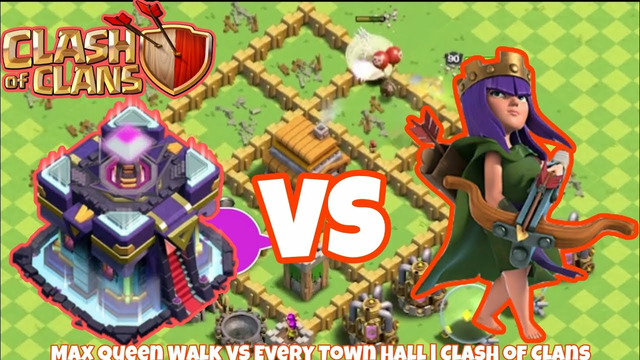 Max Queen Walk VS Every Town Hall | Clash of Clans