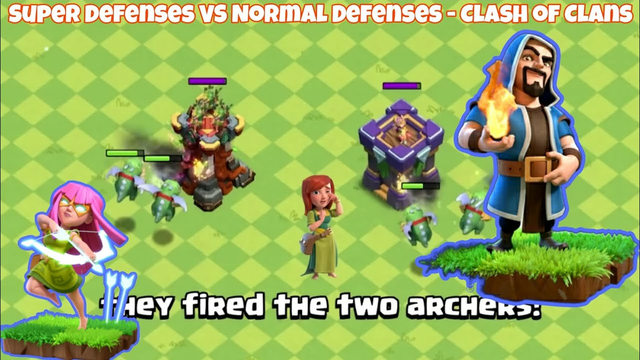 Super Defenses VS Normal Defenses - Clash of Clans