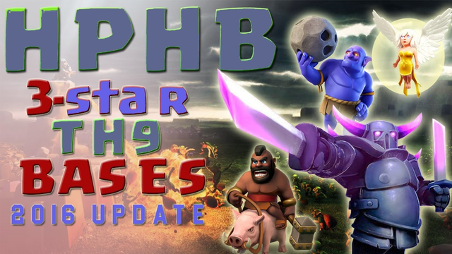 TH9 HPHB 3 STAR ATTACK - Clash Of Clans War Attack Strategy