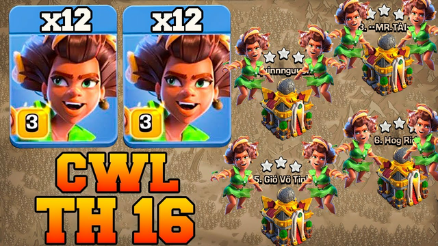 CWL TH16 Attack Strategy 2024 !! 12 Root Rider Easy Combo Strategy Town Hall 16 Clash OF Clans
